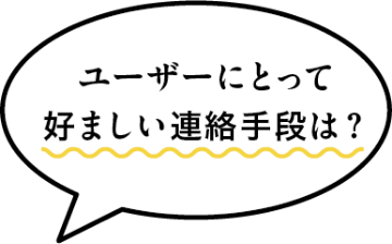 ユーザーにとって好ましい連絡手段は？